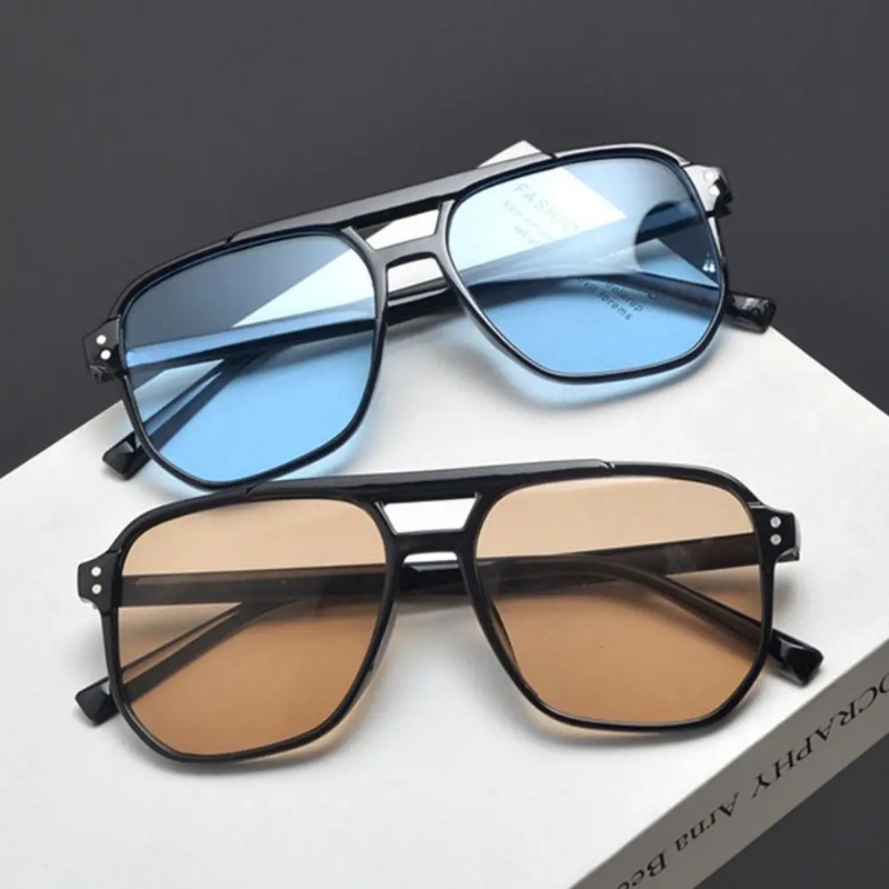 แว่นกันแดดกรอบสี่เหลี่ยม ป้องก - Sunglasses Uv400 บทวิจารณ์และราคา