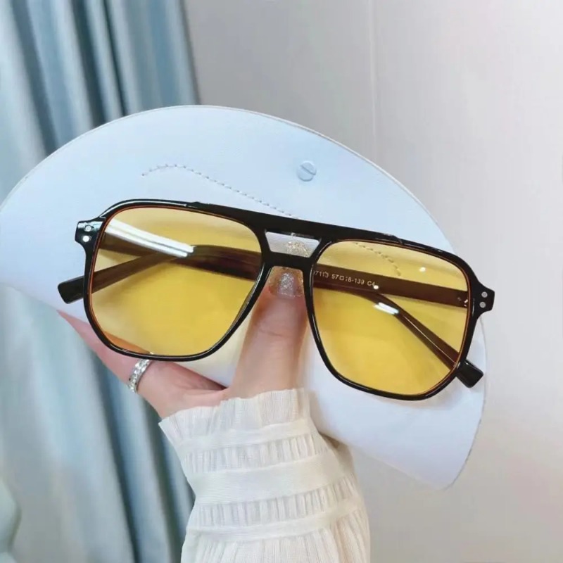 แว่นกันแดดกรอบสี่เหลี่ยม ป้องก - Sunglasses Uv400 บทวิจารณ์และราคา