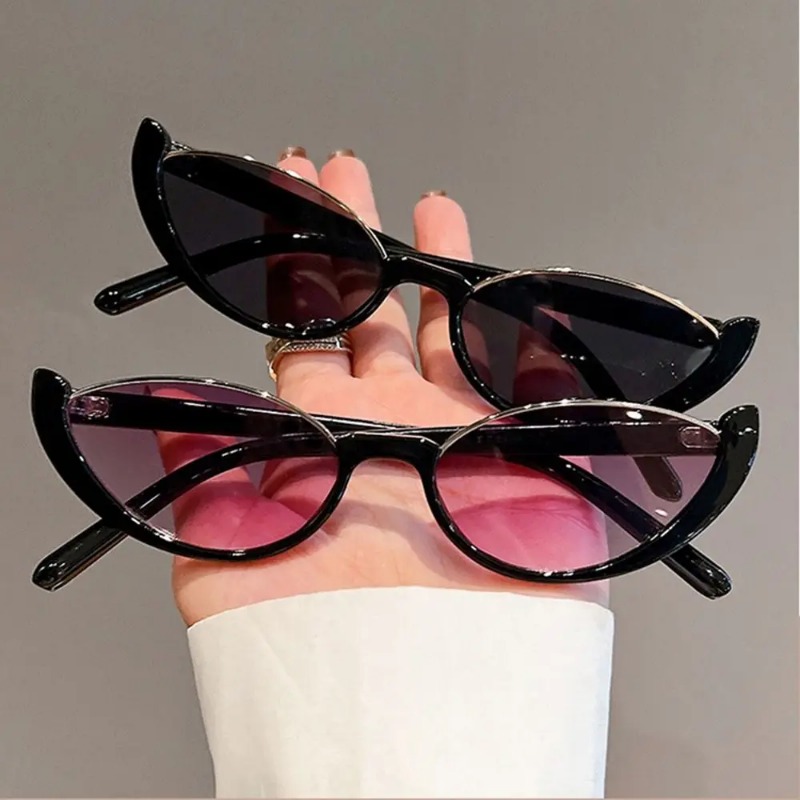 แว่นกันแดดทรงแคทอายขนาดเล็กสไต - Sunglasses Uv400 บทวิจารณ์และราคา