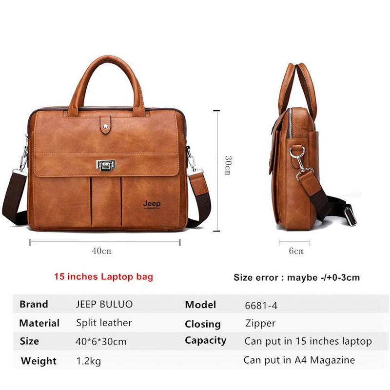 กระเป๋าเอกสารหนังสำหรับผู้ชาย  - Leather Briefcase บทวิจารณ์และราคา