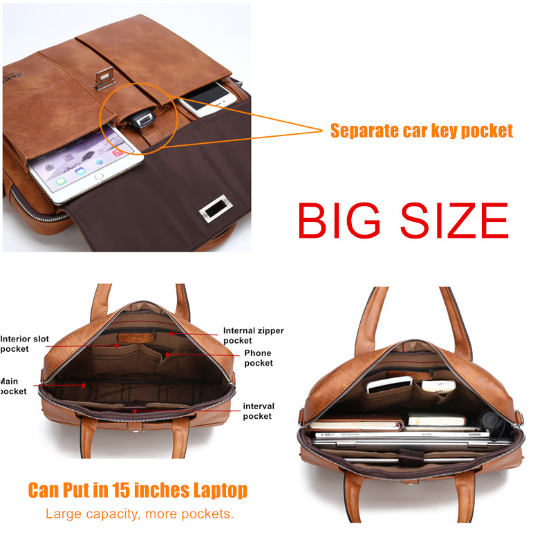 กระเป๋าเอกสารหนังสำหรับผู้ชาย  - Leather Briefcase บทวิจารณ์และราคา