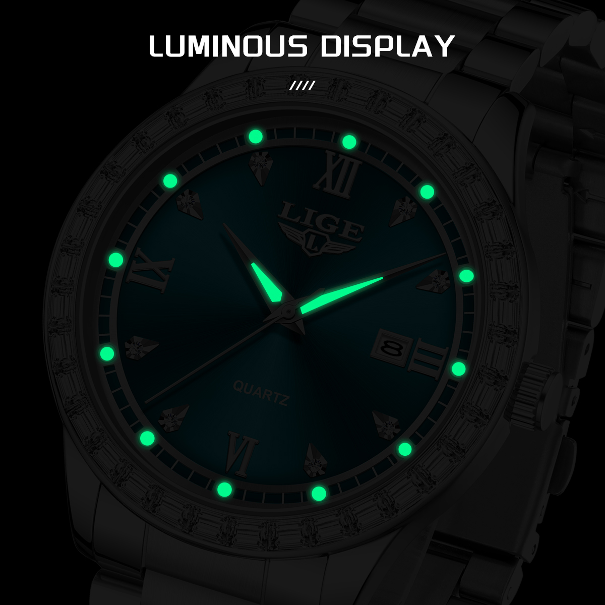 LIGE แฟชั่นหรูหรานาฬิกาควอตซ์ส - Luxury Watch Men บทวิจารณ์และราคา