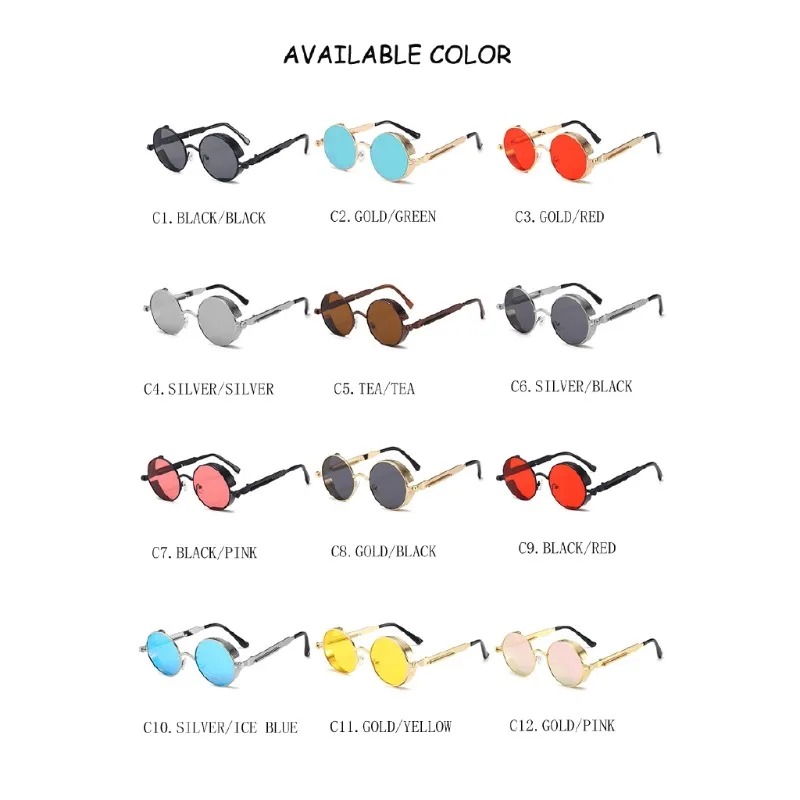 แว่นกันแดดสไตล์สตีมพังค์โลหะให - Designer Sunglasses บทวิจารณ์และราคา