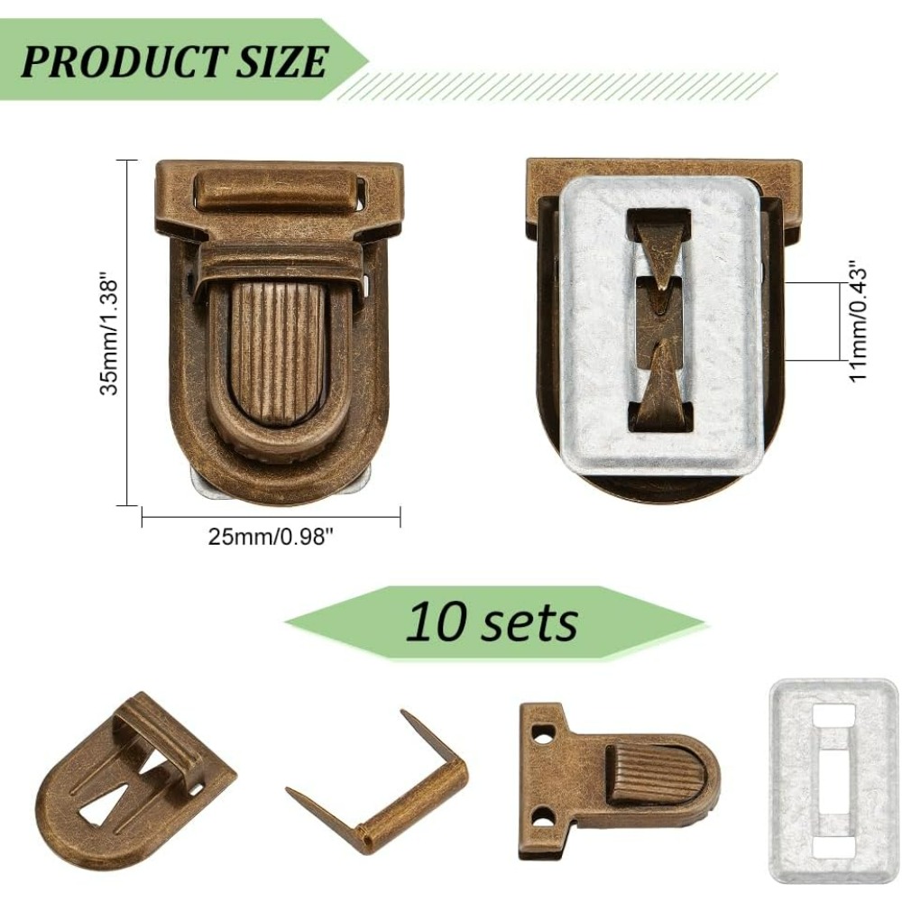 10 ชุดเหล็กกระเป๋า PUSH ล็อคล็ - Leather Briefcase บทวิจารณ์และราคา