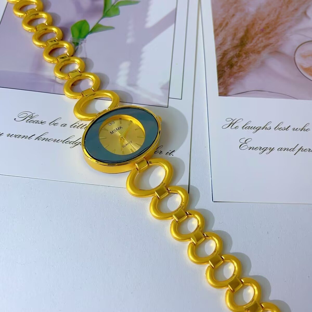 ใหม่อเมริกัน 24K ชุบทองนาฬิกาง - Gold Plated Jewelry บทวิจารณ์และราคา